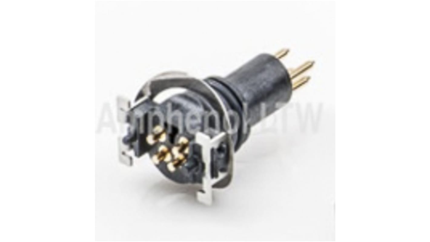 Amphenol Industrial Circular Connector, 4 Contacts, Panel Mount, M8 Connector, Plug, Male, IP65, IP68, M8S Series