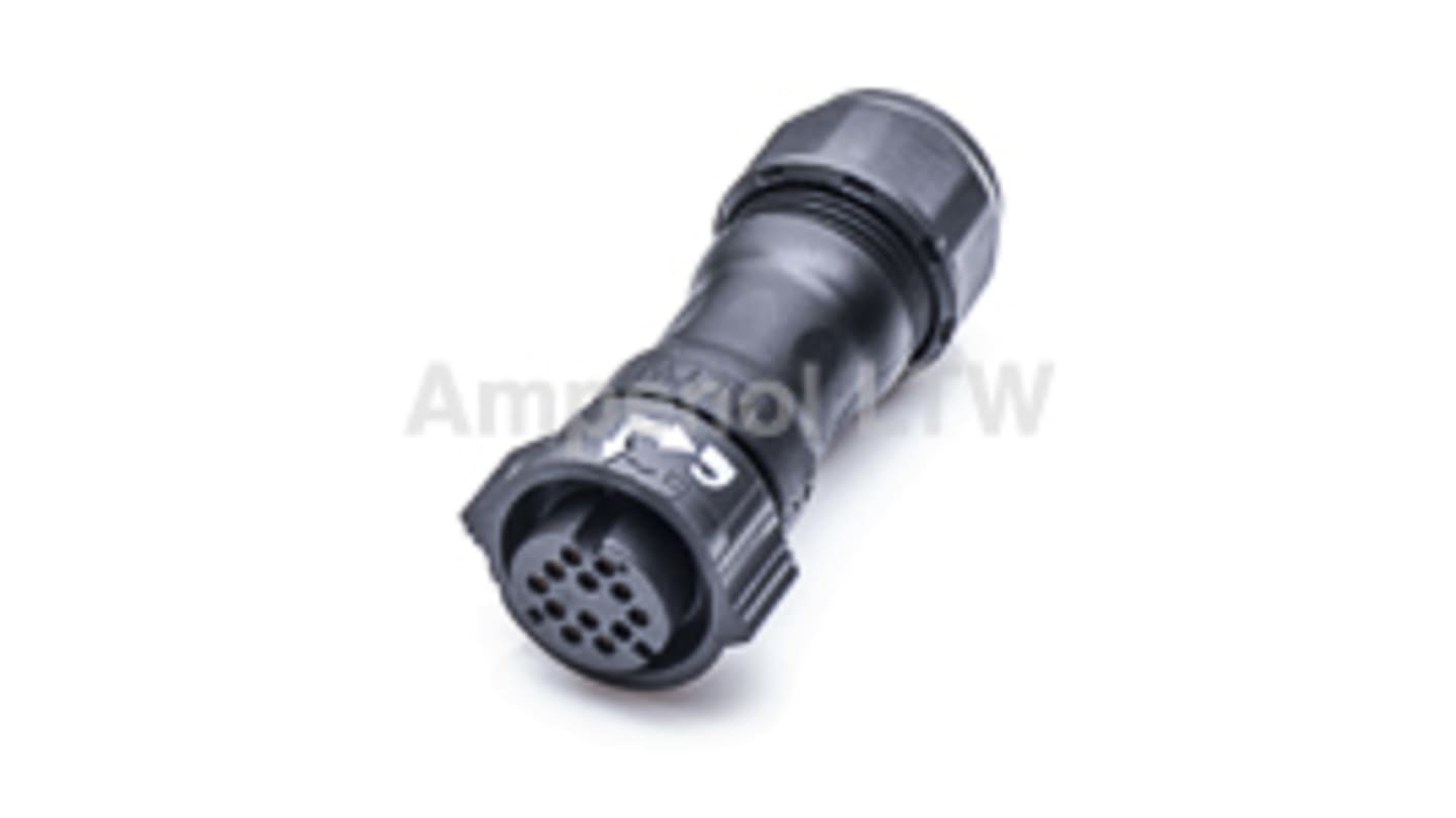 Conector circular Amphenol Industrial macho serie X-Lok de 12 vías macho, montaje aéreo, IP68