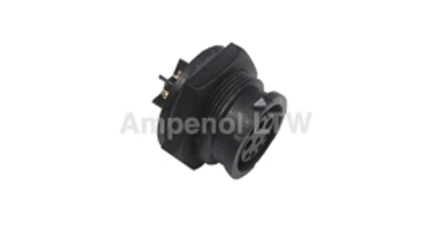 Conector circular Amphenol Industrial hembra serie X-Lok de 8 vías hembra, Montaje frontal, IP68