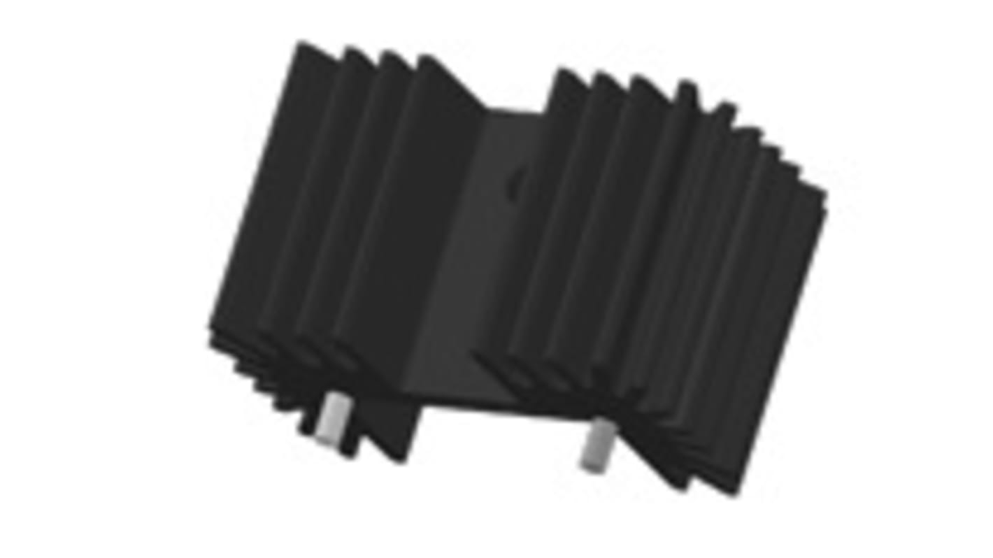 Disipador RS PRO de aluminio negro, 3.1 (Forced) °C/W, 8.7 (Natural) °C/W, dim. 25.4 x 41.9 x 25.4mm para TO-218,
