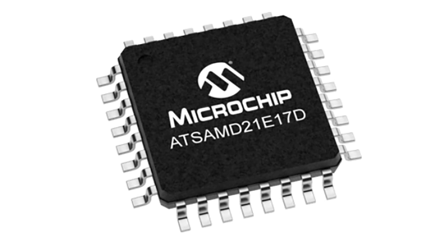 Microchip ATSAMD21E17D-MU, MOSFET, 1.62 to 3.63V 32-Pin, QFN