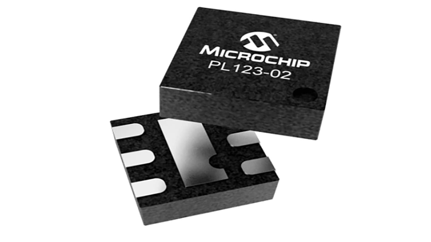 Microchip PL123-02NGI PLL órapuffer 3, 6-tüskés DFN