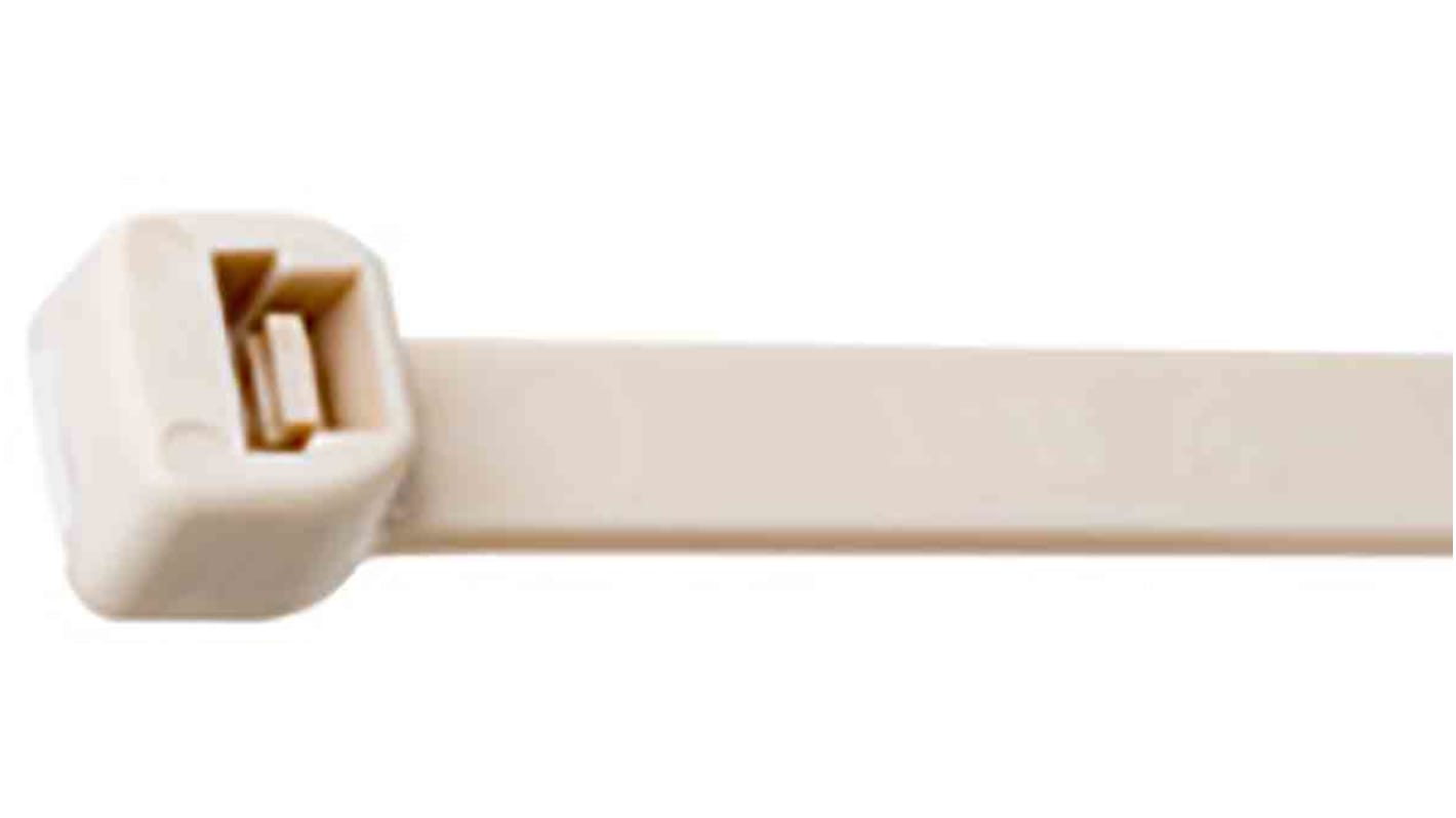 ABB Cable Tie, 370mm x 7.6 mm, Beige Nylon, Pk-50