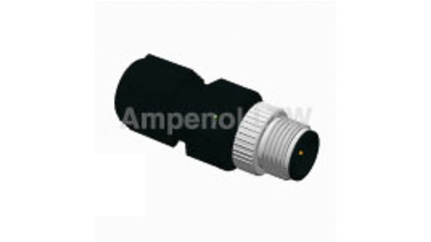 Amphenol Circular Connector, 3 Contacts, Cable Mount, M12 Connector, Plug, Male, IP68, M Series