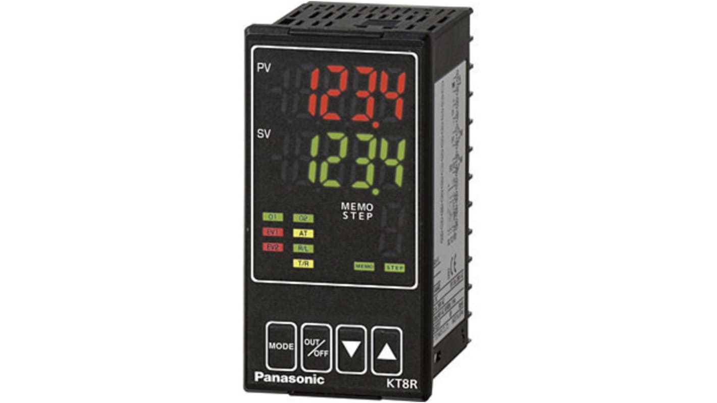 Controlador de temperatura PID Panasonic serie AKT8R, 48 x 106mm, 100 → 240 V ac, 1 entrada Thermocouple, 3