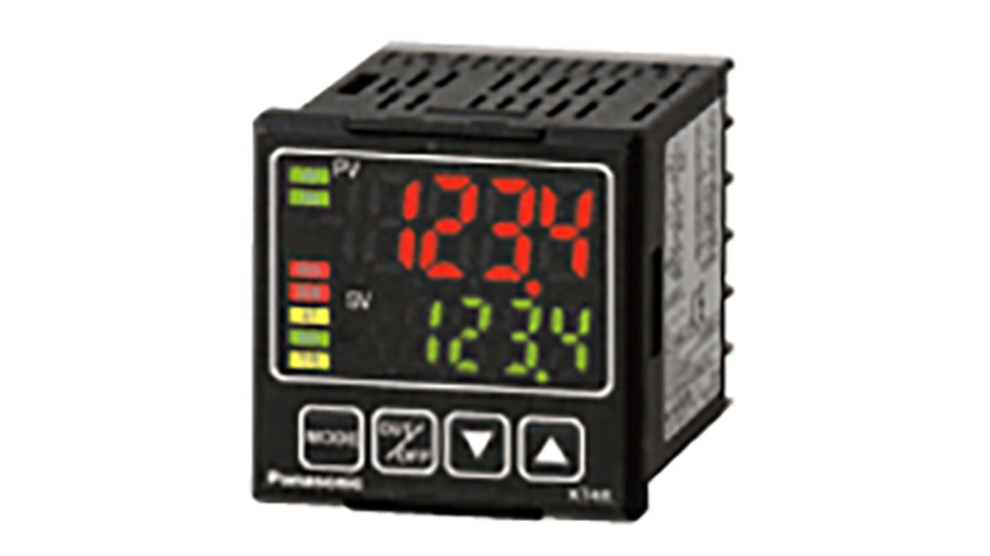 Panasonic PID temperaturregulator med 3 Berøringsfri spænding Udgange, Størrelse: 48 x 60mm, 24 V ac/V dc, 100→