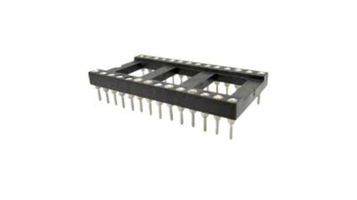 RS PRO 2.54mm Pitch 20 Way, Through Hole Turned Pin IC Dip Socket, 3A