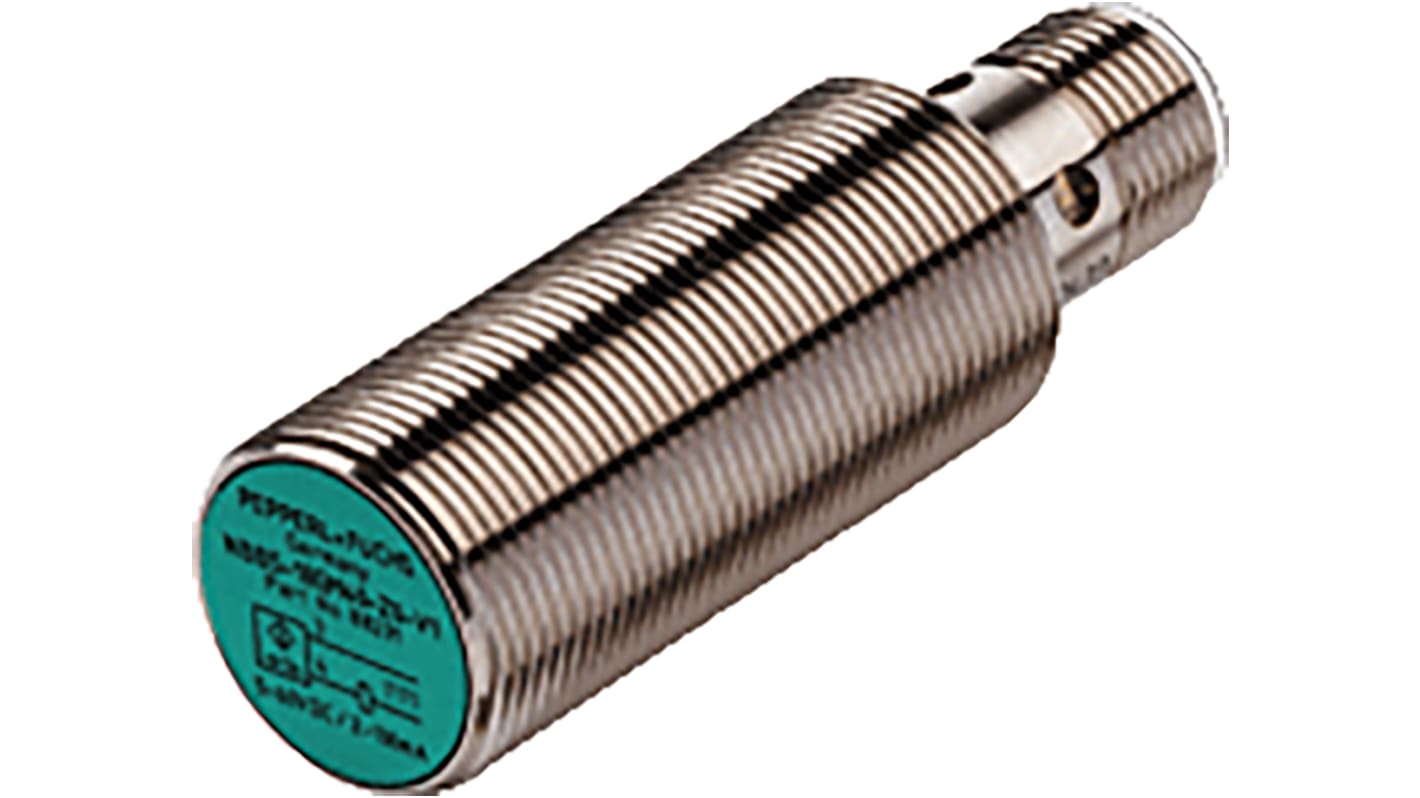 Pepperl + Fuchs Inductive Barrel-Style Proximity Sensor, M18 x 1, 5 mm Detection, 5 → 60 V dc, IP67