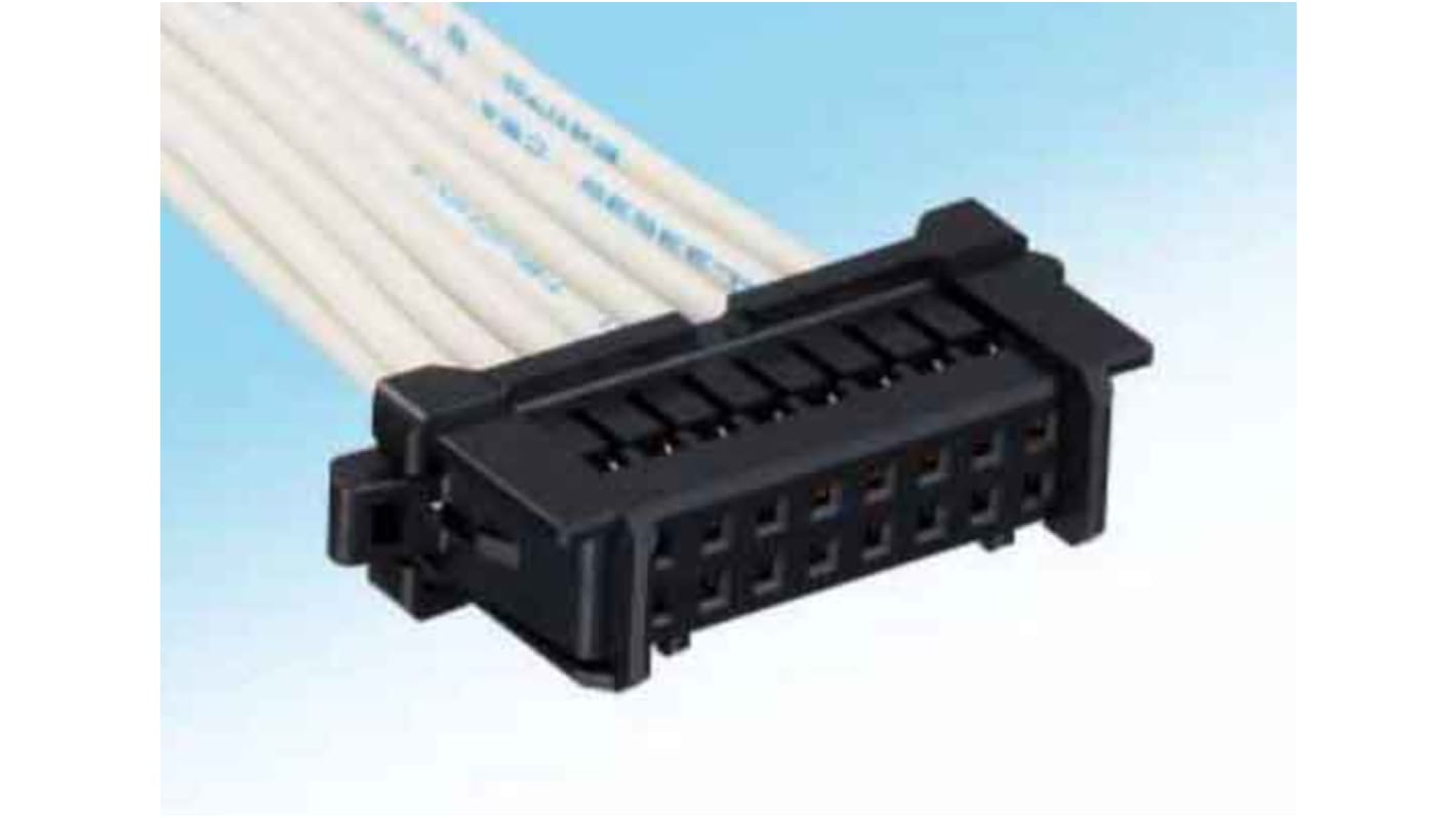 Boîtier de connecteur à sertir Femelle, 10 contacts sur 2 rangs, pas 2mm, Montage sur câble, série DF51