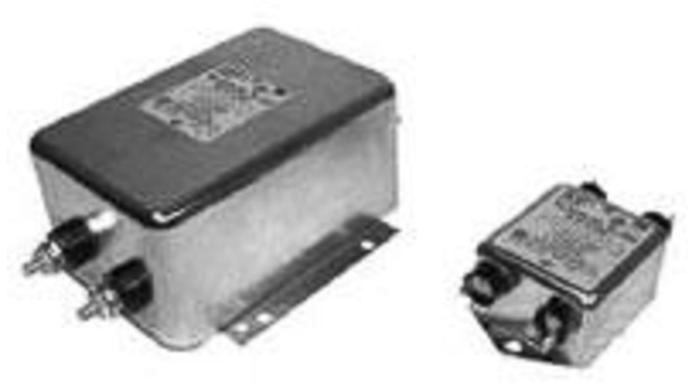 Filtre RFI TE Connectivity, 6A max, monophasé  phases, 250 V c.a. max, Montage sur châssis, série Corcom EMC