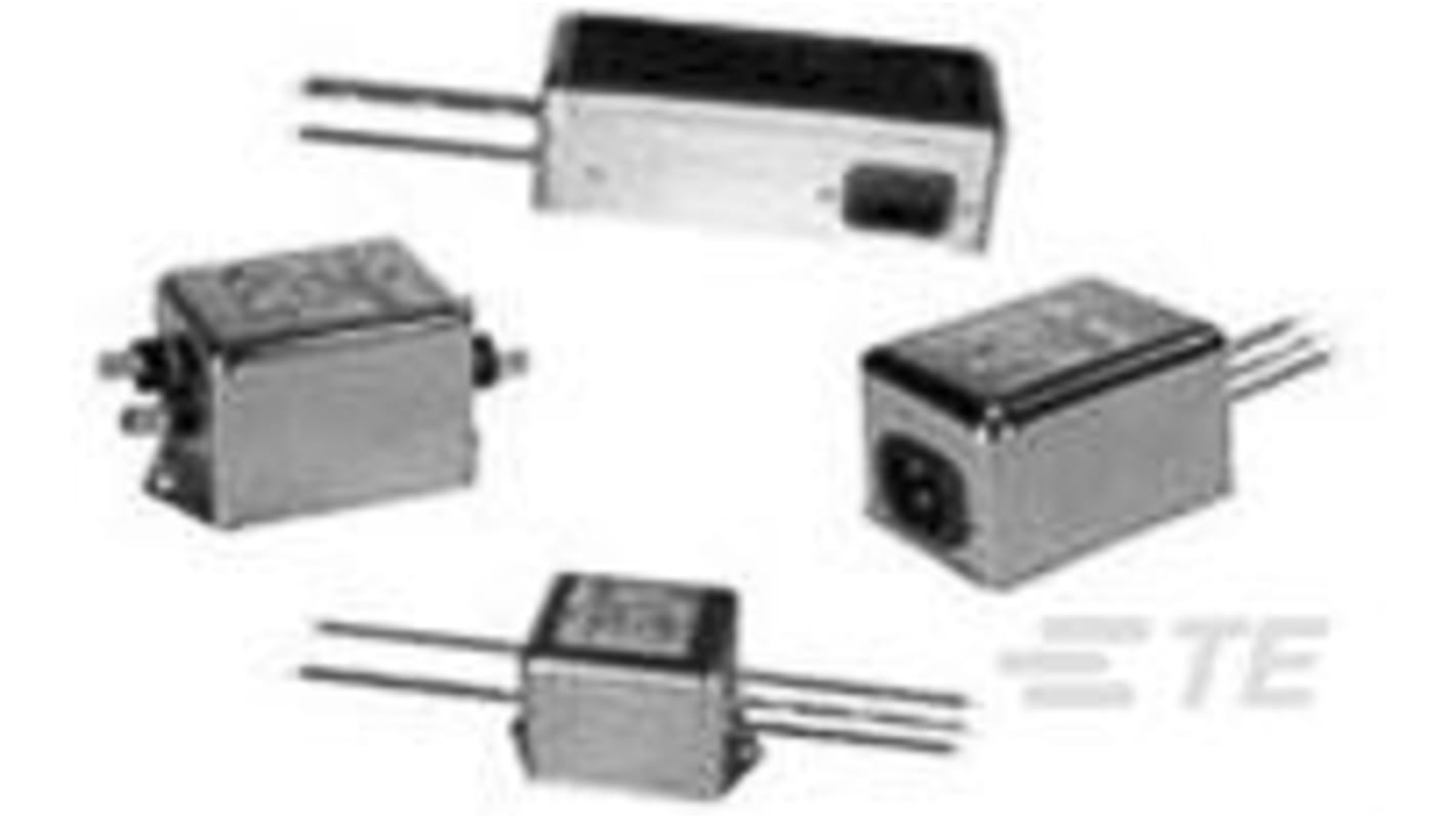 Filtre RFI TE Connectivity, 6A max, monophasé  phases, 250 V c.a. max, Montage sur châssis, série Corcom Q