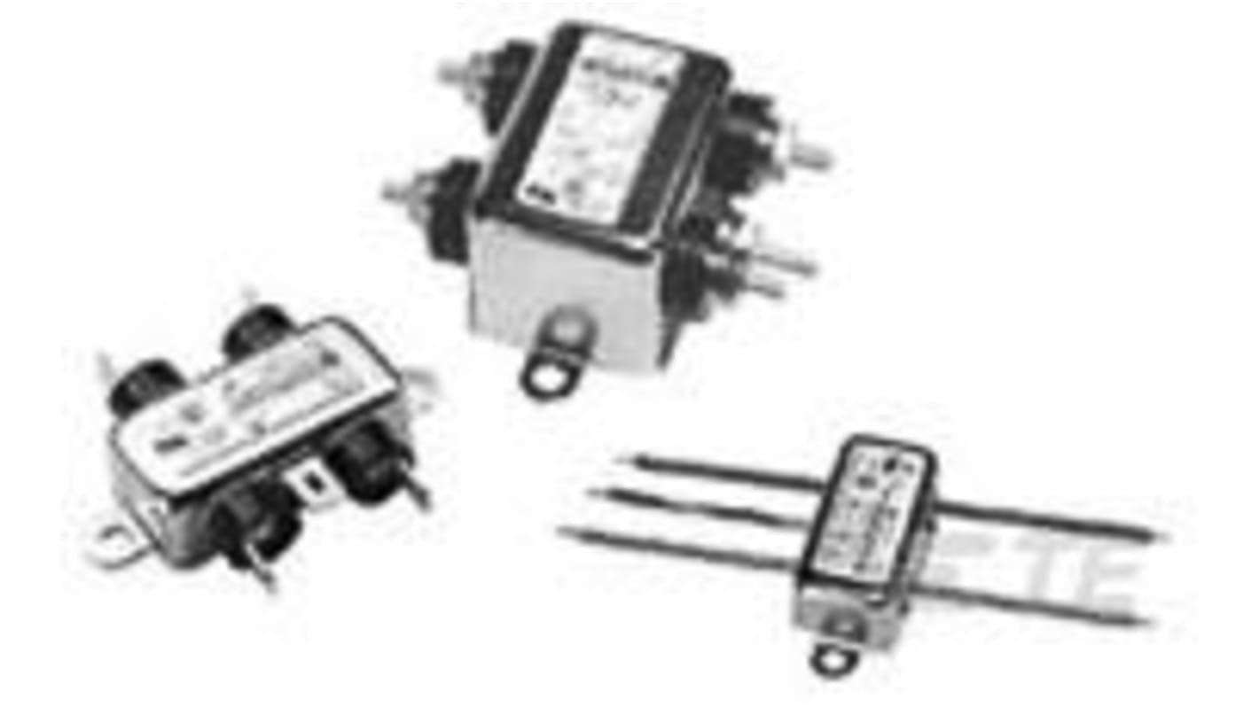 TE Connectivity Corcom B Serien RFI-filter, Flangemontering, 5A, 250 V ac, 50/60Hz, Terminering: Spadestik, Antal