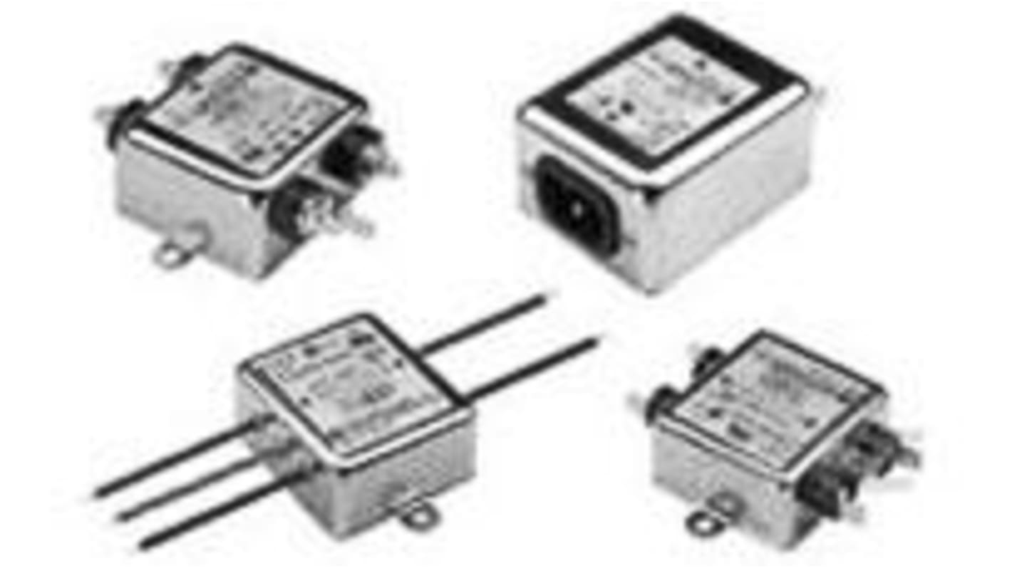 Filtro RFI TE Connectivity, 40A, 250 V ac, 50/60Hz, Montaje con Reborde, con terminales Perno roscado, Serie Corcom K,