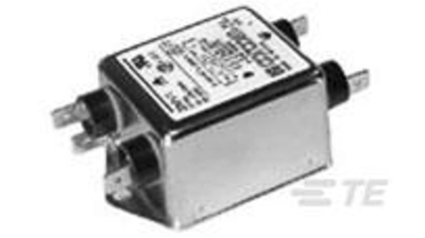 TE Connectivity, Corcom MV 6A 250 V ac 50/60Hz, Flange Mount Power Line Filter, Fast-On, Single Phase