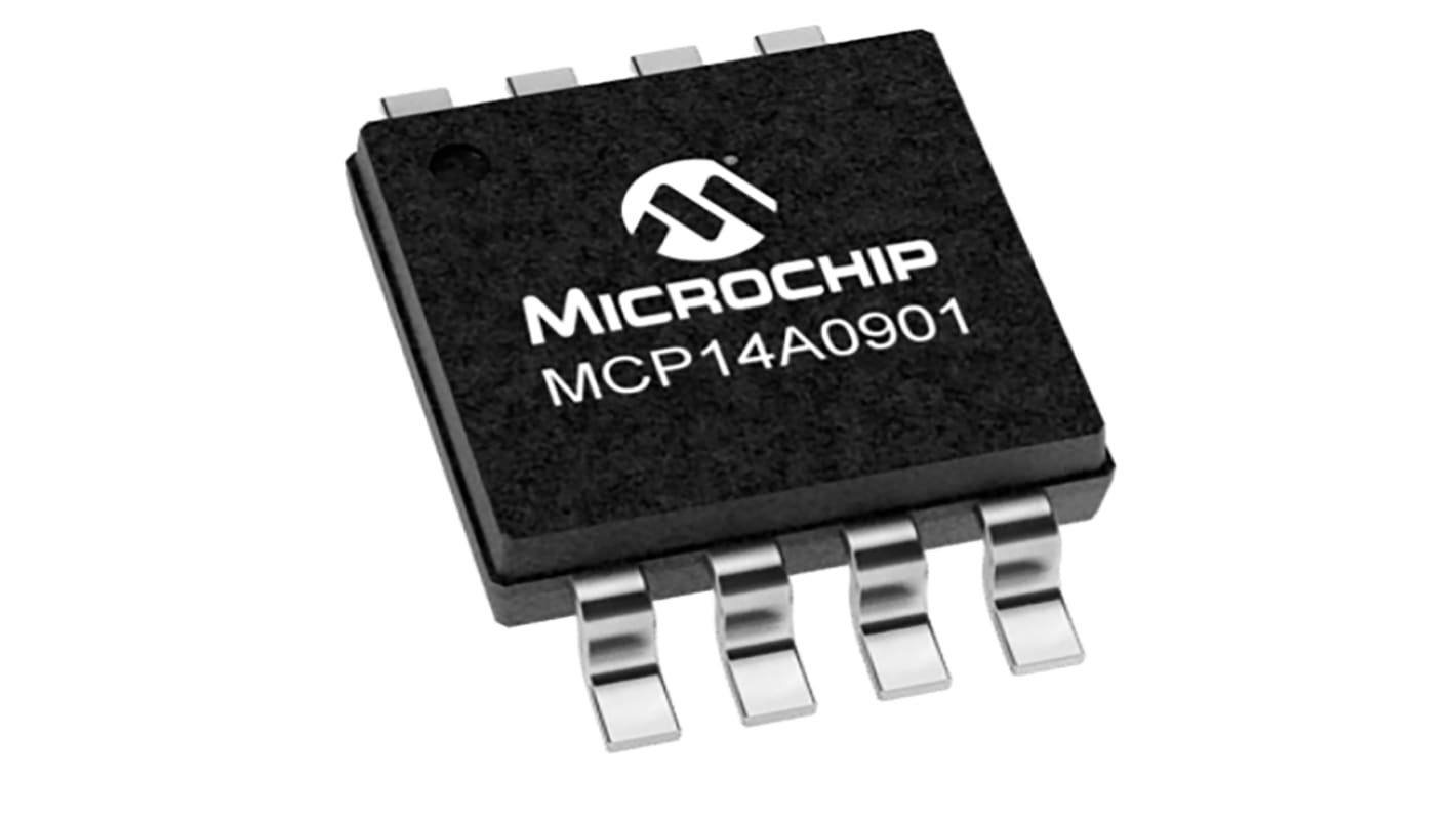 MOSFET kapu meghajtó MCP14A0901-E/SN CMOS, 9 A, 18V, 8-tüskés, SOIC