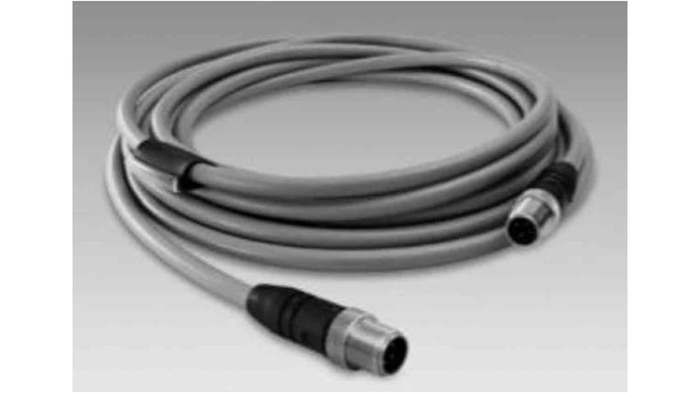 Cable de conexión Baumer, con. A M12 Macho, 4 polos, con. B M12, 4 polos, cod.: D, long. 5m, 250 V, 4 A, IP67