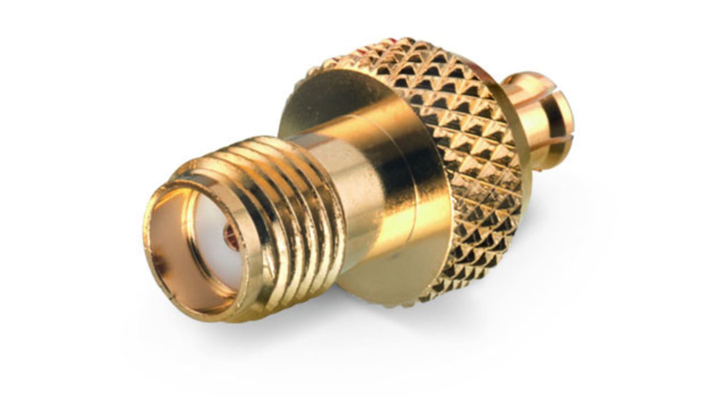 Adaptador coaxial Wurth Elektronik 64403206231000 50Ω, Macho Recto SMA a Macho MCX, 6GHz Coaxial Oro sobre níquel