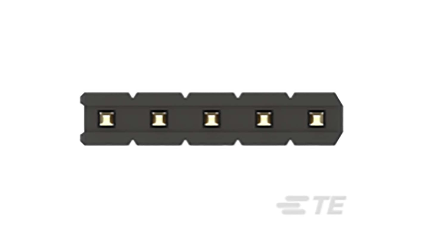 TE Connectivity AMPMODU Series Straight Through Hole Pin Header, 5 Contact(s), 2.0mm Pitch, 1 Row(s), Unshrouded