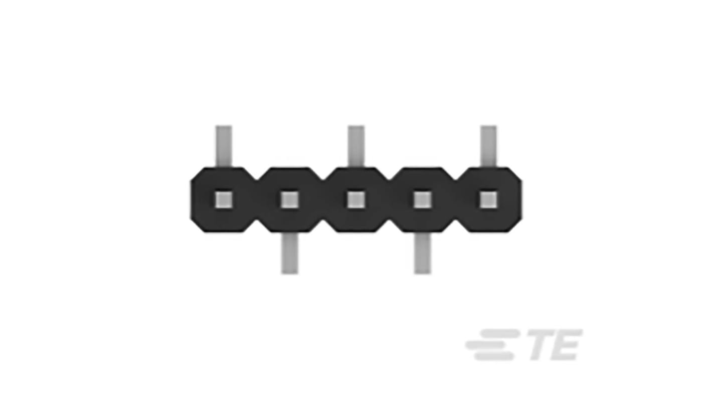 TE Connectivity AMPMODU Series Straight Surface Mount Pin Header, 4 Contact(s), 2.0mm Pitch, 1 Row(s), Unshrouded