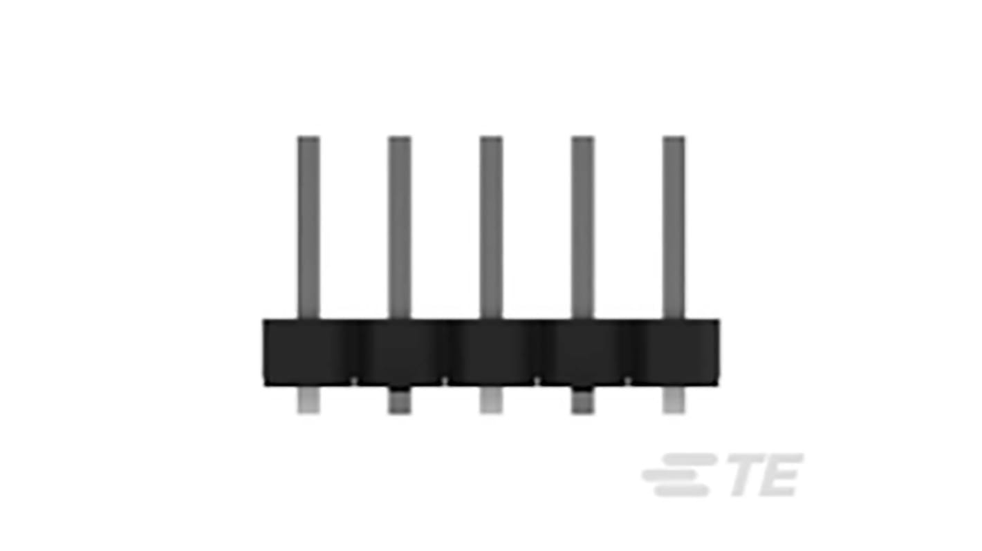 TE Connectivity AMPMODU Series Straight Surface Mount Pin Header, 6 Contact(s), 2.0mm Pitch, 1 Row(s), Unshrouded