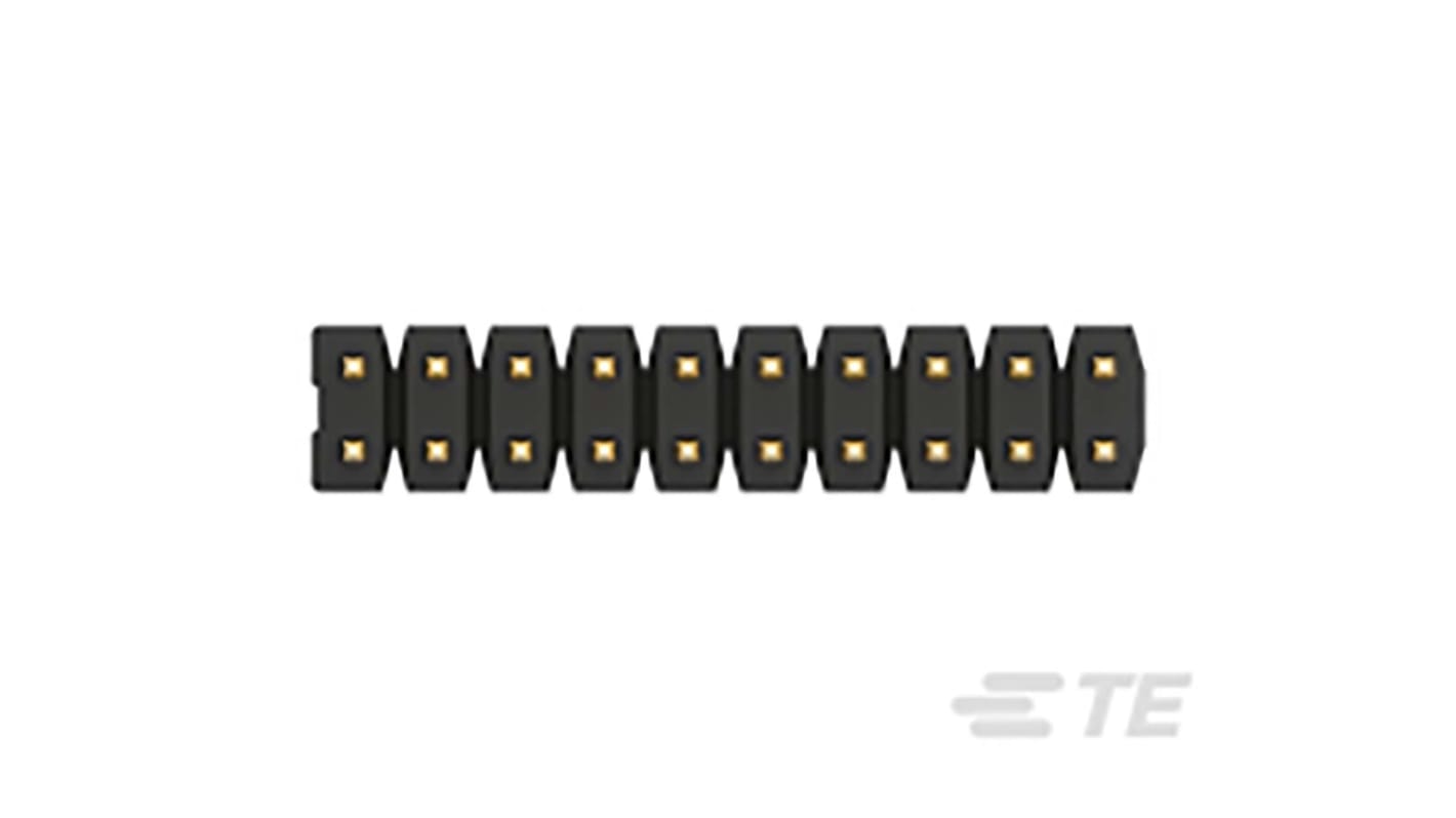 TE Connectivity AMPMODU Series Straight Through Hole Pin Header, 10 Contact(s), 2.0mm Pitch, 2 Row(s), Unshrouded