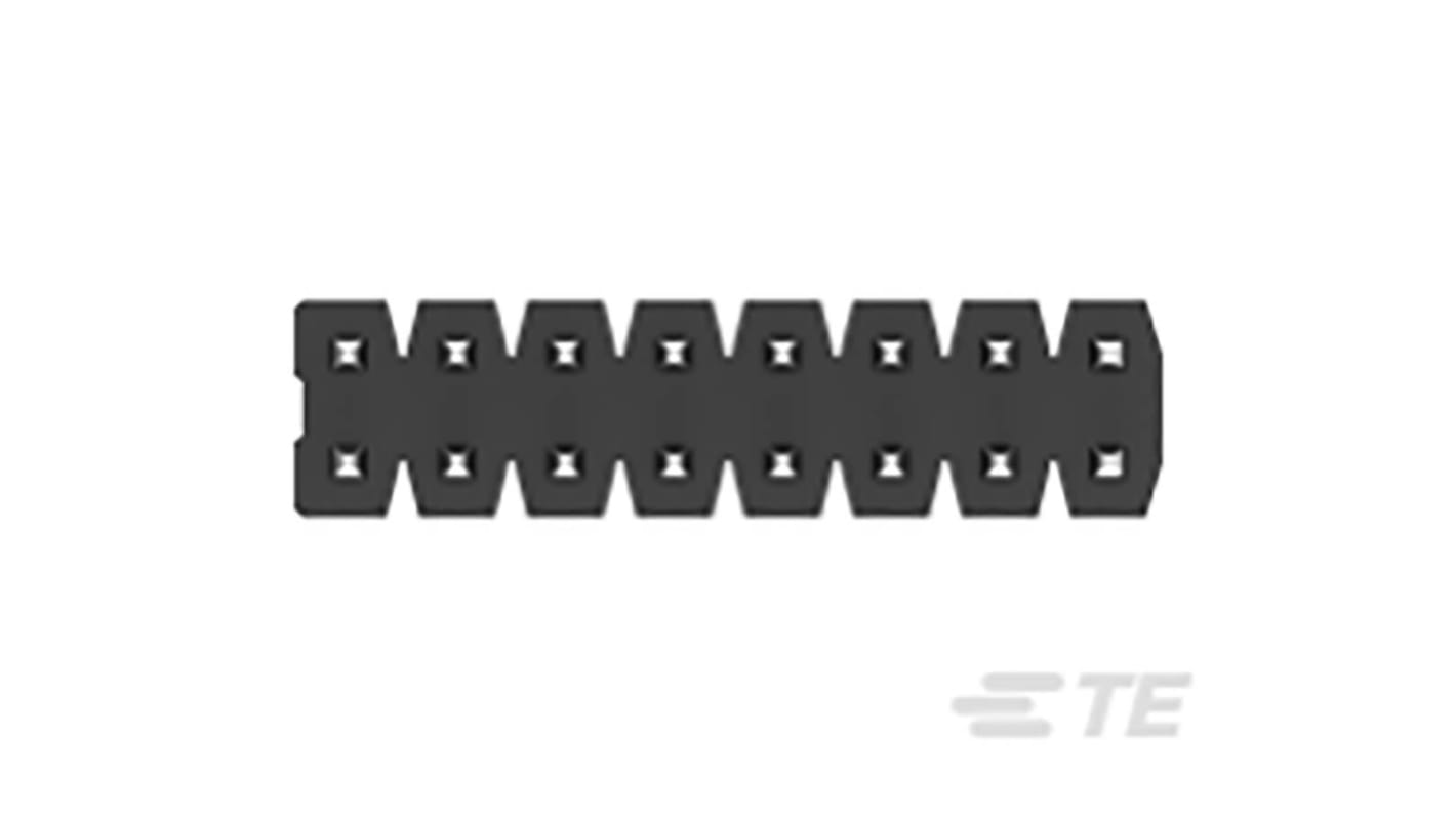 TE Connectivity AMPMODU Series Straight Through Hole Pin Header, 14 Contact(s), 2.0mm Pitch, 2 Row(s), Unshrouded