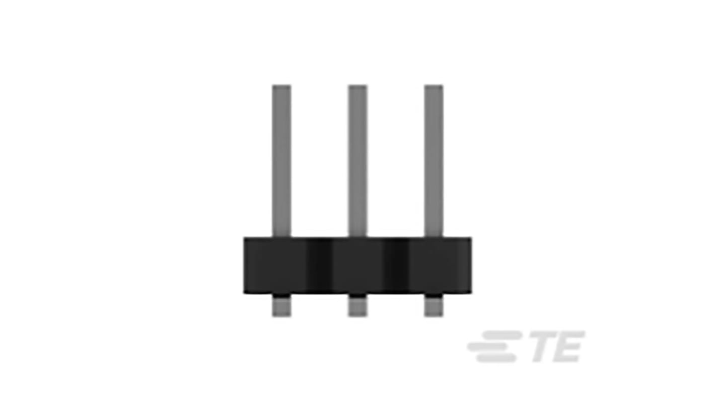 TE Connectivity AMPMODU Stiftleiste Gerade, 6-polig / 2-reihig, Raster 2.0mm, Platine-Platine, Lötanschluss-Anschluss,