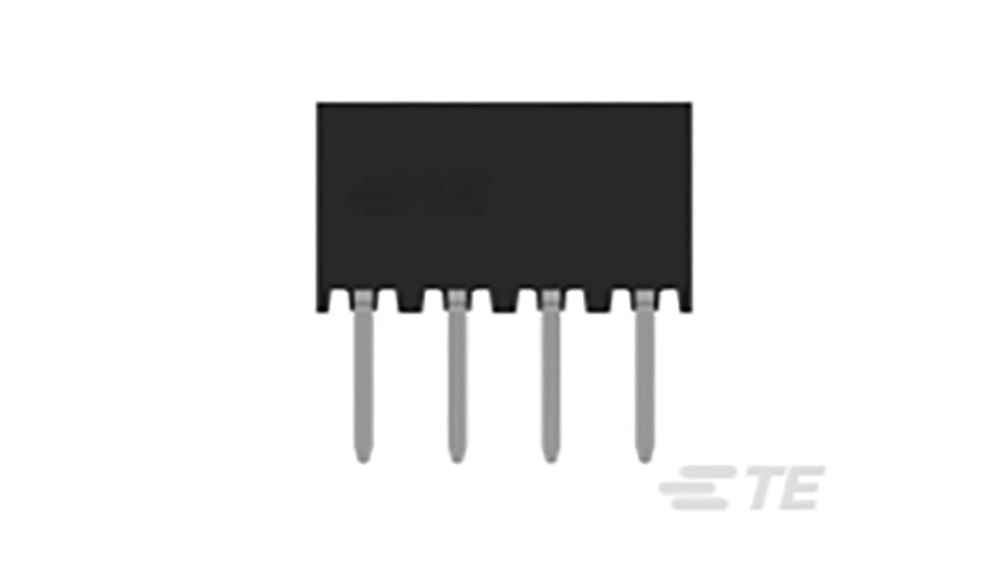 TE Connectivity AMPMODU Series Straight Through Hole Mount PCB Socket, 8-Contact, 2-Row, 2mm Pitch, Solder Termination