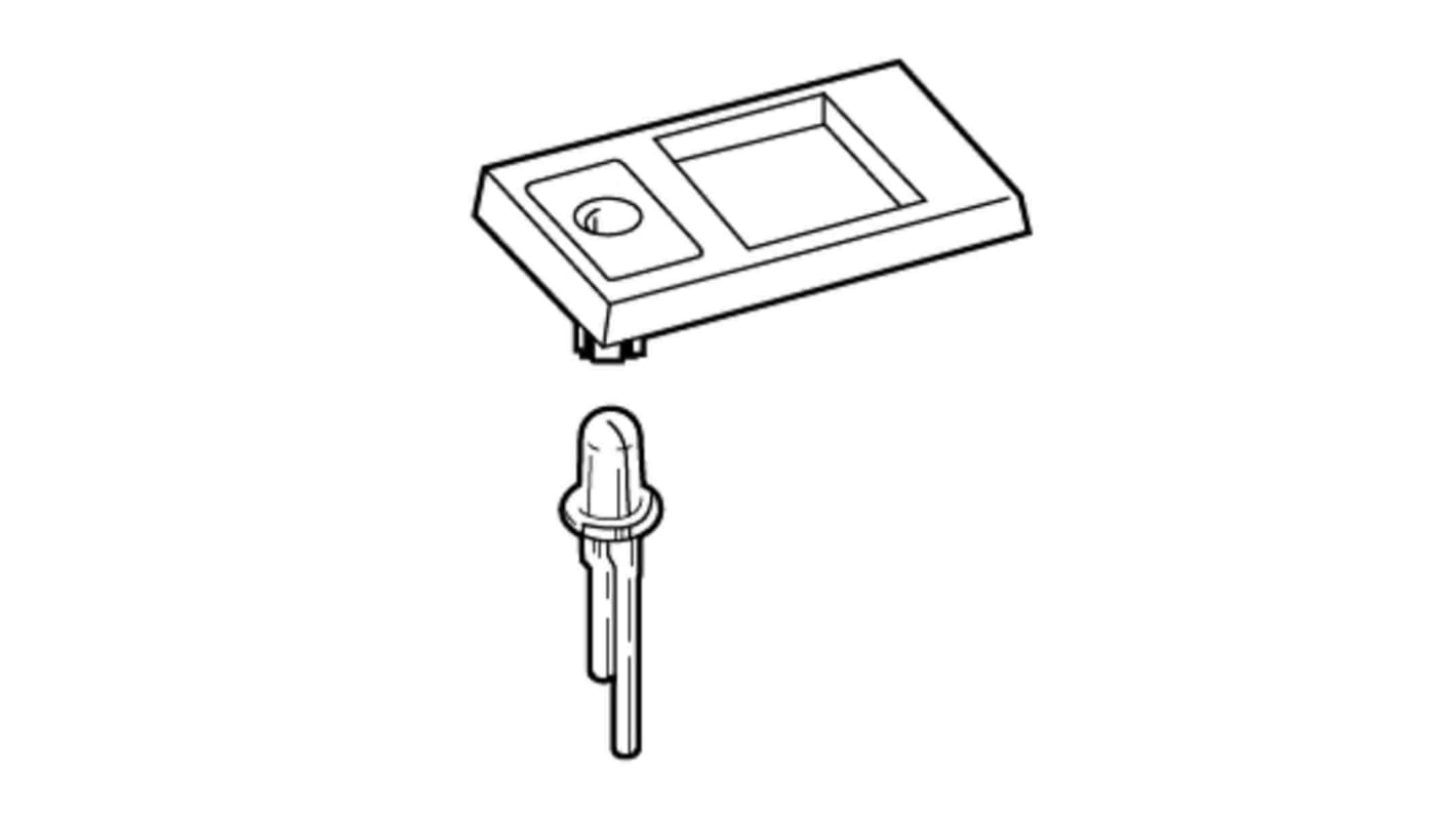 Moldura NKK Switches Negro Policarbonato para usar con Serie A12, serie MB2400, serie MB2500