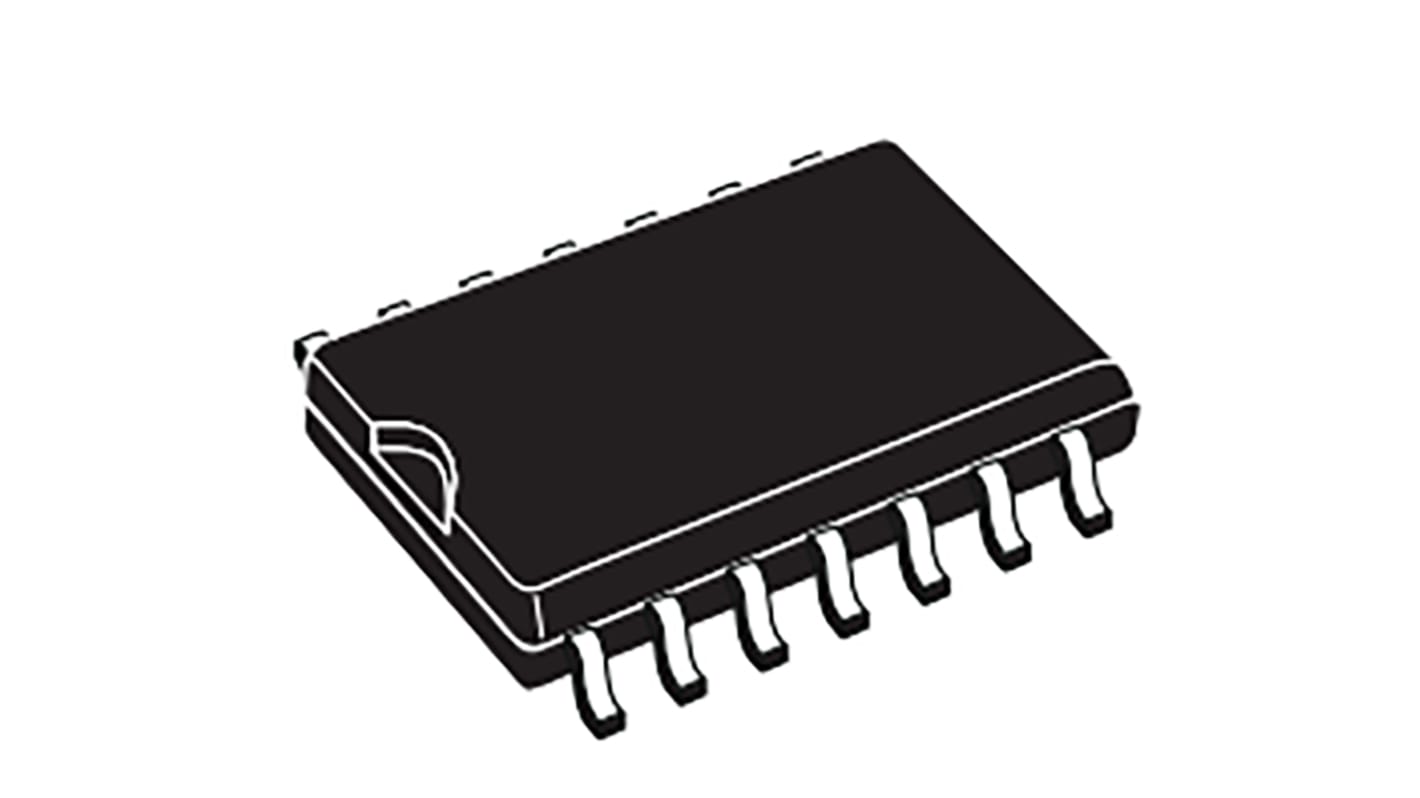 TS914IDT STMicroelectronics, CMOS, Op Amp, RRIO, 800kHz, 2.7 → 16 V, 14-Pin SO