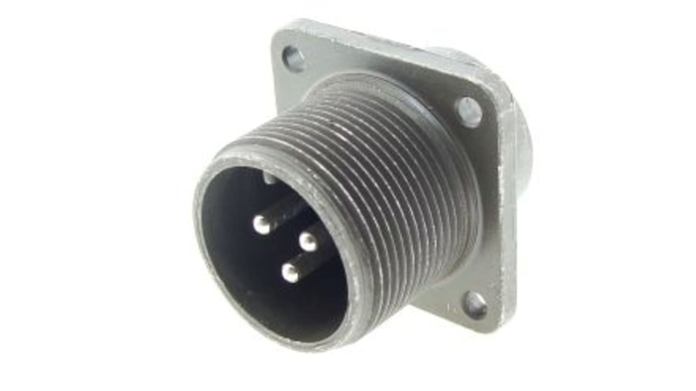 Conector circular MIL-DTL-5015 Amphenol Industrial Macho Recto serie MS-E de 3 vías hembra, tamaño 16