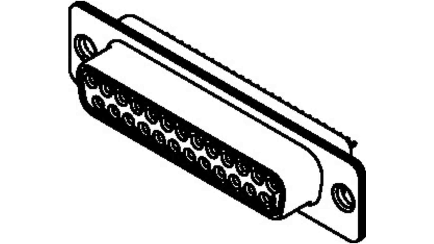 Omron D-Sub konnektor, fatning, 9-Polet, XM3D Serien Standard D-Sub, Lige, Tavle montering E, Loddekop terminering