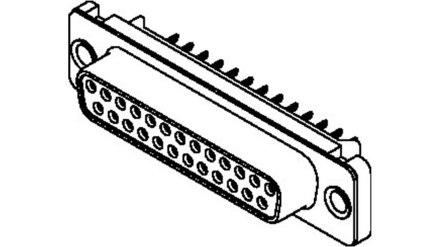 Omron D-subコネクタ, 37極, メス, スルーホール実装, XM3F-3720