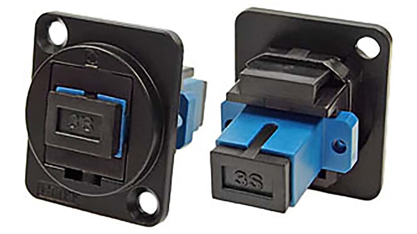 Conector de fibra óptica SC RS PRO, de color Negro, Modo Único, Símplex, p. inserción 0.3dB