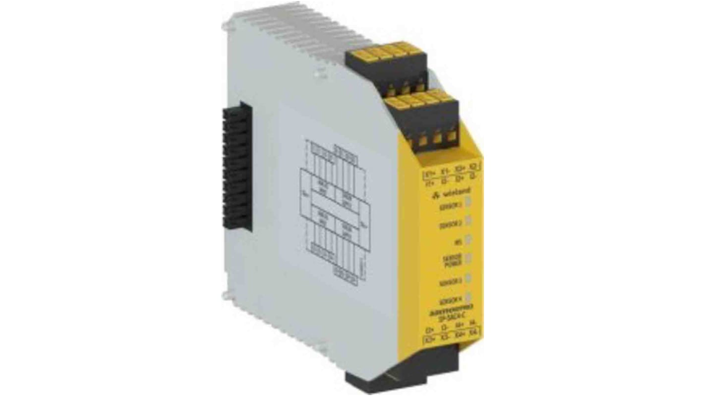 Moduł wejścia bezpieczeństwa 4-we. Wieland , 0-wy. 16.8–30 V dc SP-SAC4 SPS-analog input module