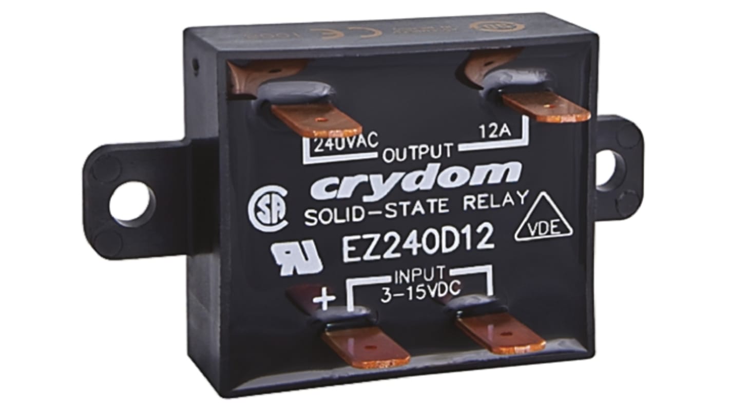 Sensata / Crydom EZ Series Solid State Relay, 18 A Load, Panel Mount, 280 V rms Load, 32 V dc Control