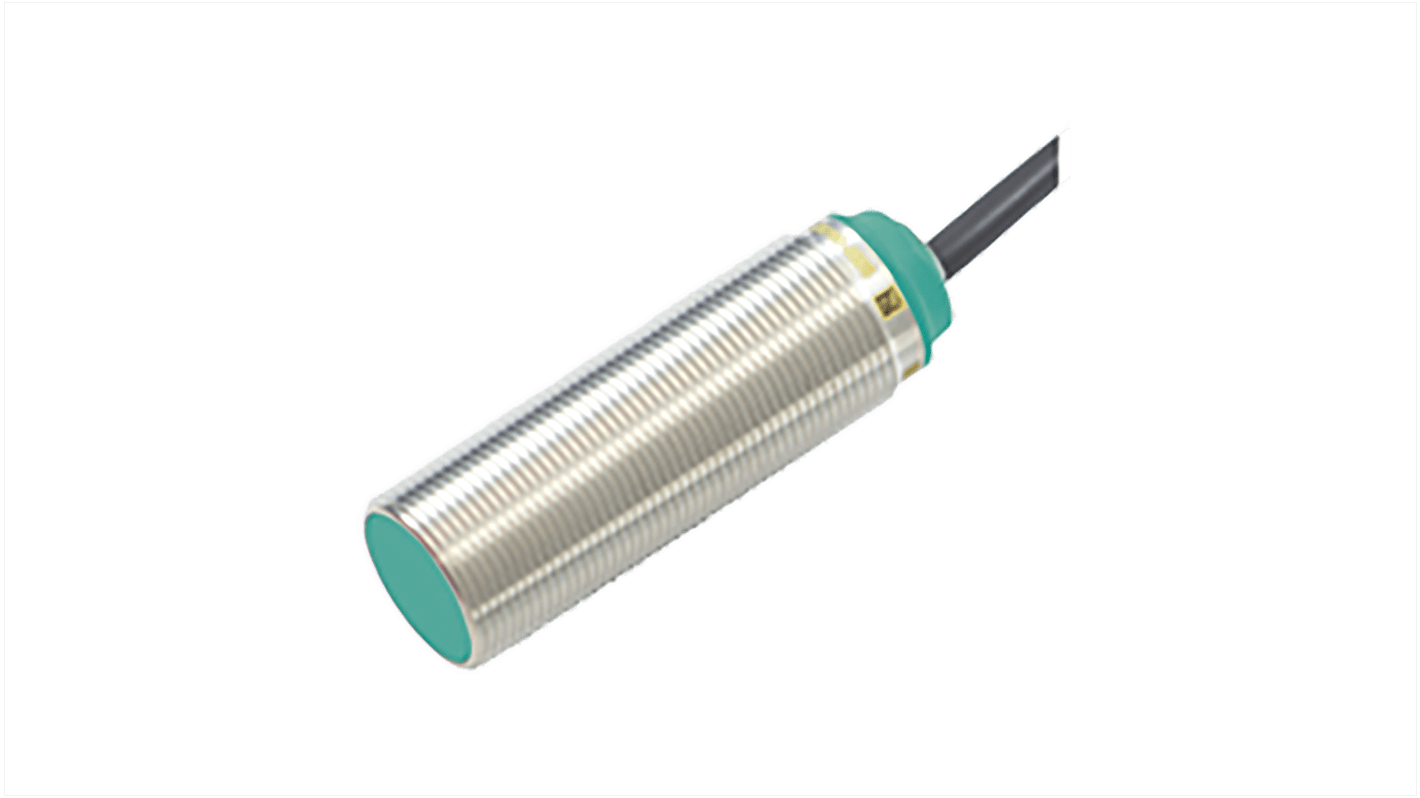 Pepperl + Fuchs Inductive Barrel-Style Proximity Sensor, M18 x 1, 5 mm Detection, PNP Output, 5 → 36 V dc, IP68