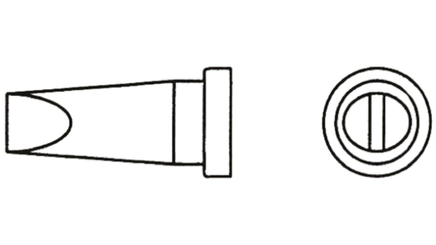 Weller LT B 2.4 mm Straight Chisel Soldering Iron Tip
