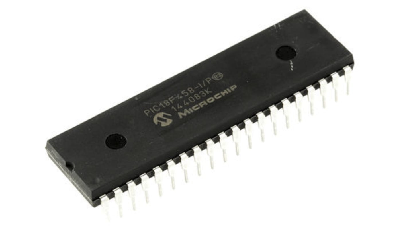 Microchip PIC18F458-I/P, 8bit PIC Microcontroller, PIC18F, 40MHz, 32 kB, 256 B Flash, 40-Pin PDIP