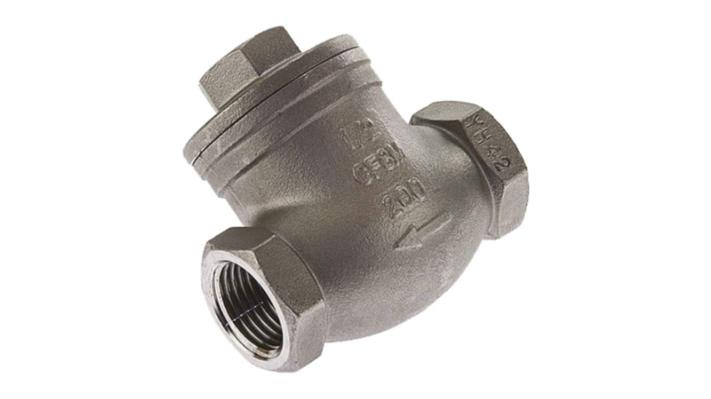 RS PRO Stainless Steel Single Check Valve, BSP 2in, 14 bar