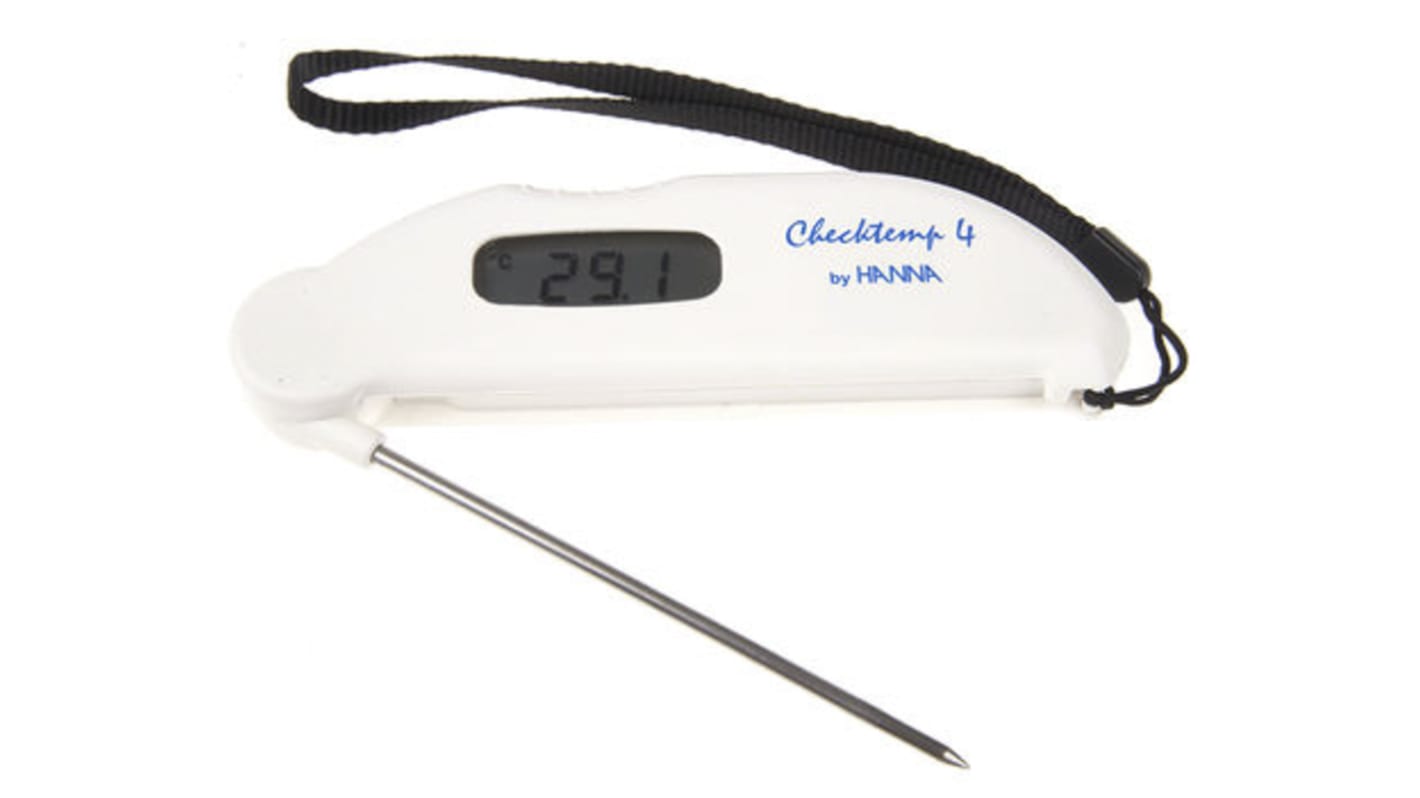 Hanna Instruments CHECKTEMP 4 Wired Digital Thermometer for Food Industry Use, 1 Input(s), +220°C Max, ±0.3 °C Accuracy