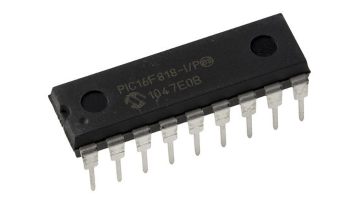 Microchip PIC16F818-I/P, 8bit PIC Microcontroller, PIC16F, 20MHz, 1.792 kB, 128 B Flash, 18-Pin PDIP