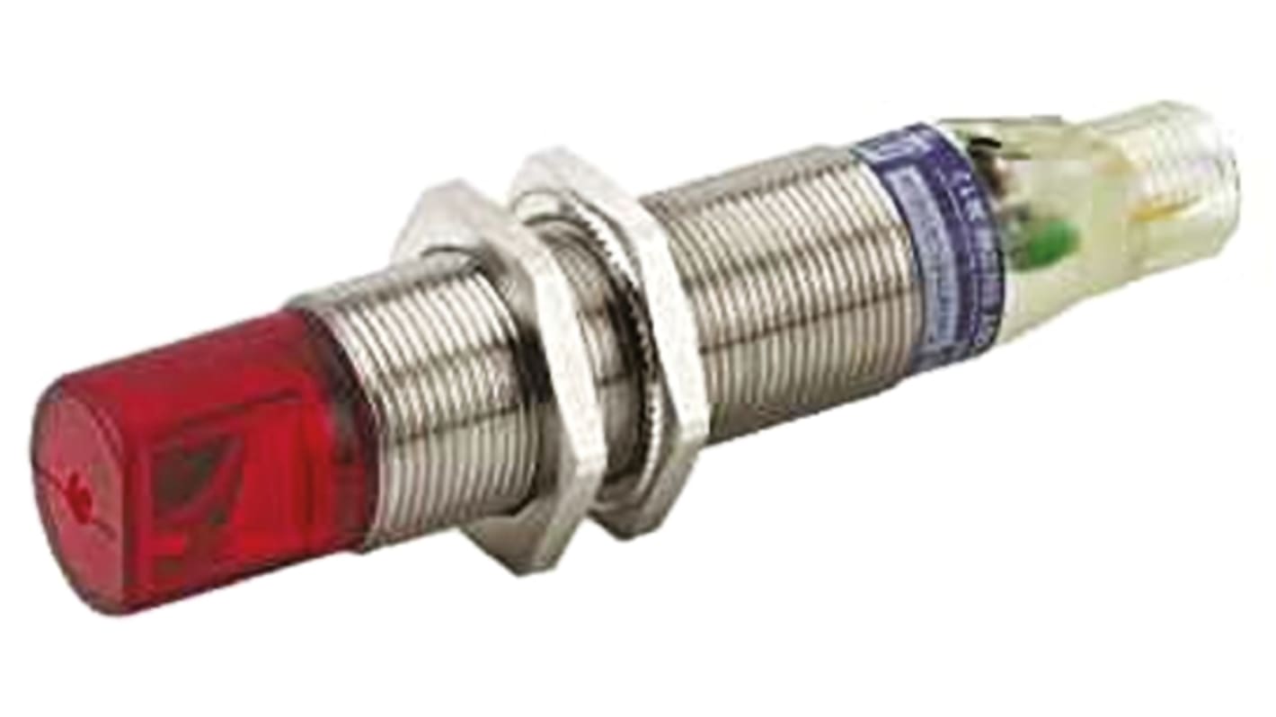 Telemecanique Sensors Retroreflective Photoelectric Sensor, Barrel Sensor, 800 mm Detection Range