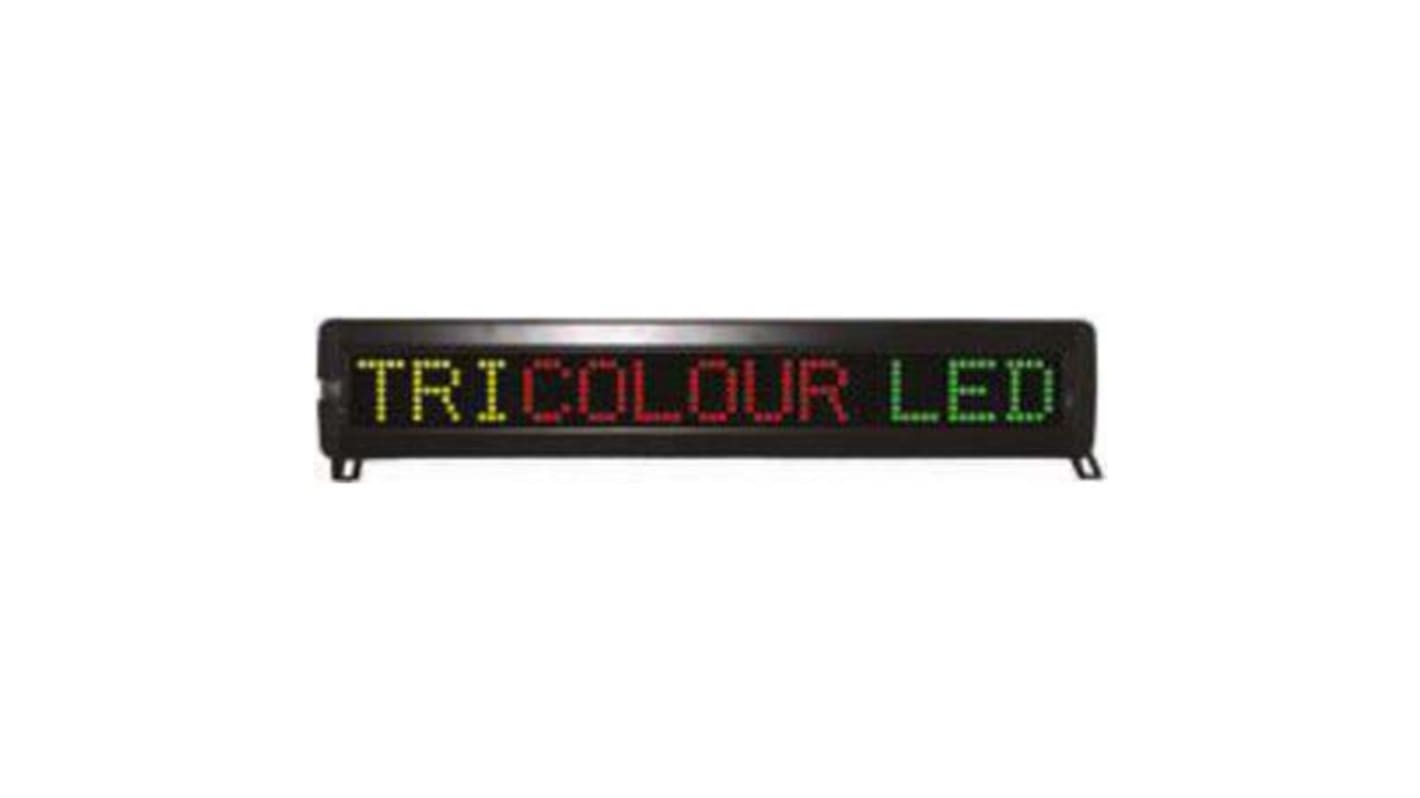 Display LED a matrice di punti Messagemaker Displays, 14 cifre, H. 50mm, 102 x 660 x 50mm, col. Verde, rosso, giallo