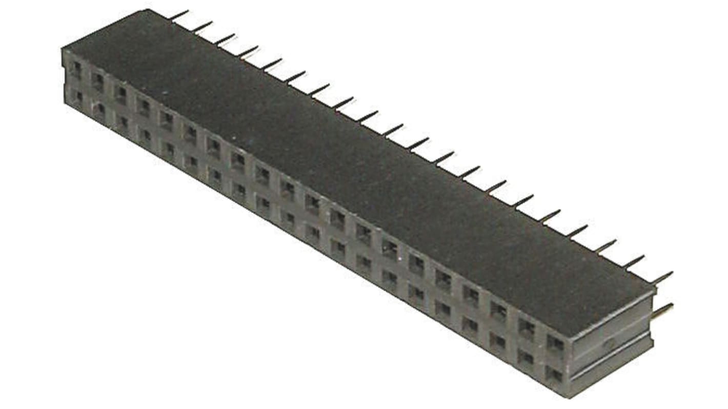 ASSMANN WSW Straight Through Hole Mount PCB Socket, 20-Contact, 2-Row, 2.54mm Pitch, Solder Termination