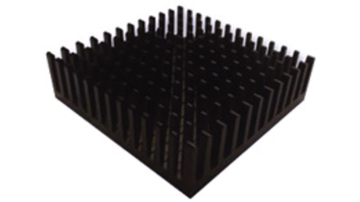 Fischer Elektronik Kühlkörper für Universelle quadratische Alu 9K/W, 43.6mm x 43.6mm x 12.3mm, Klebefolie, Metallfolie
