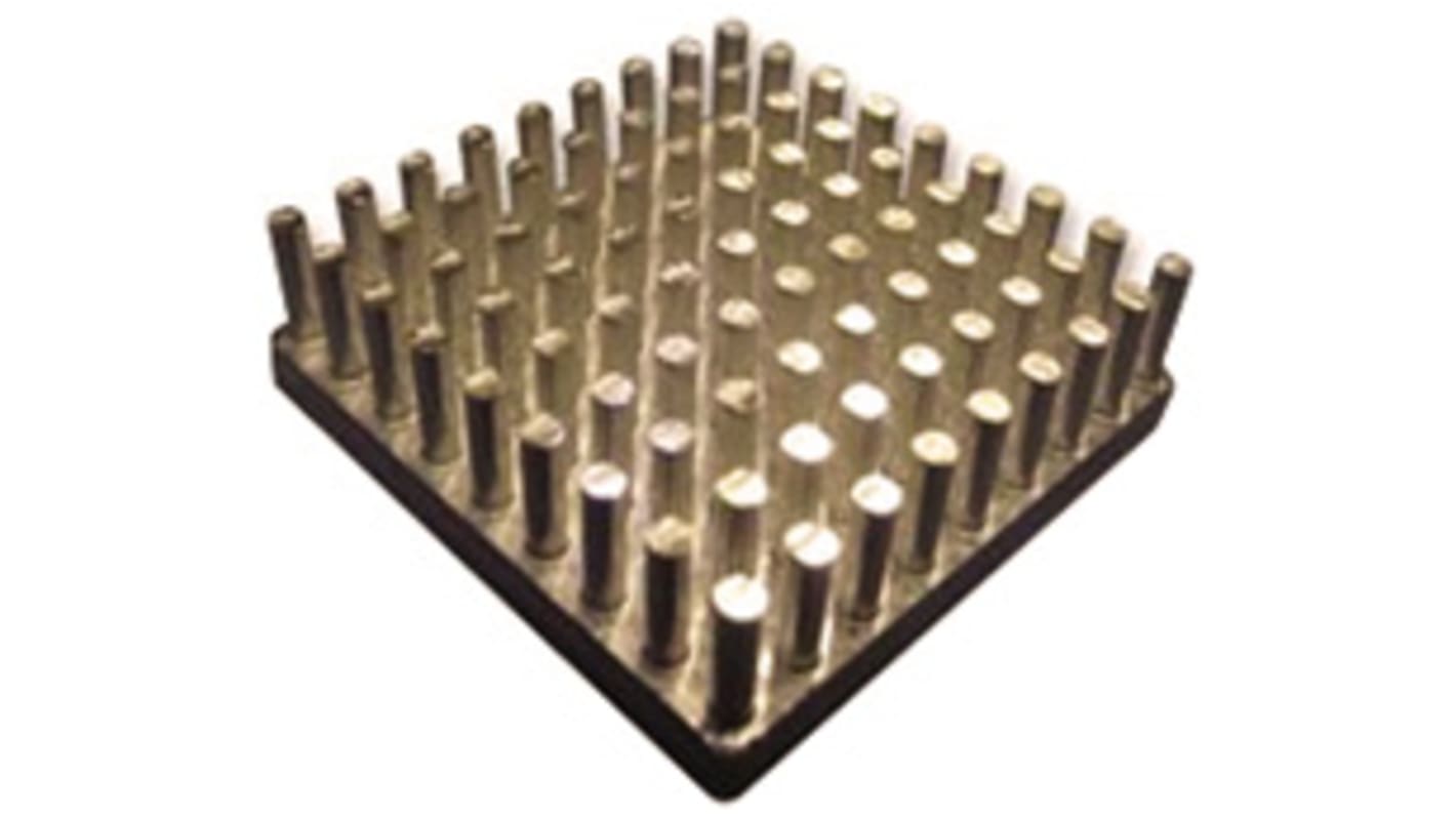 Heatsink, Universal Square Alu, 3.7K/W, 32.7 x 32.7 x 20mm, Adhesive Foil, Conductive Foil