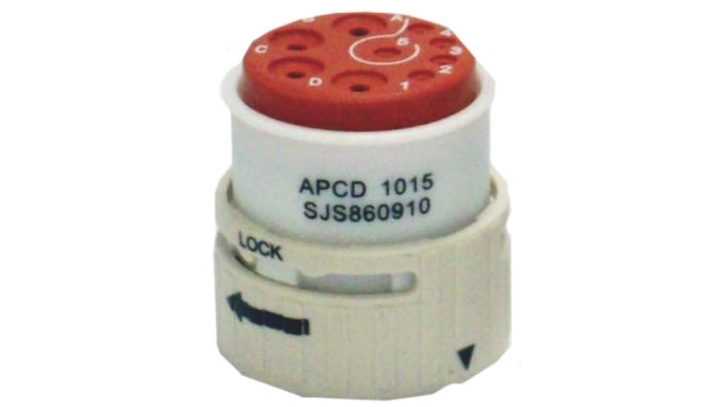 Amphenol Connector, 4 Contacts, In-line, Plug, Male, SJS Series