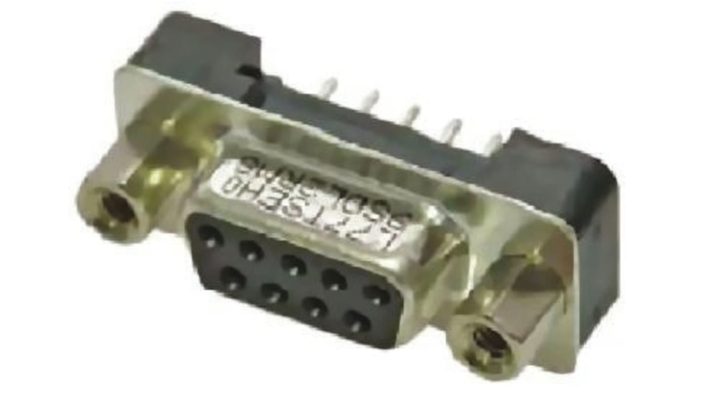 Amphenol ICC L717TS 9 Way Through Hole D-sub Connector Plug, with 4-40 UNC Threaded Inserts, Boardlocks