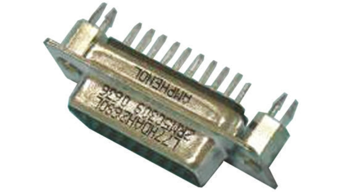 Amphenol ICC L77HD 44 Way Through Hole D-sub Connector Socket, with 4-40 UNC Threaded Inserts, Boardlocks